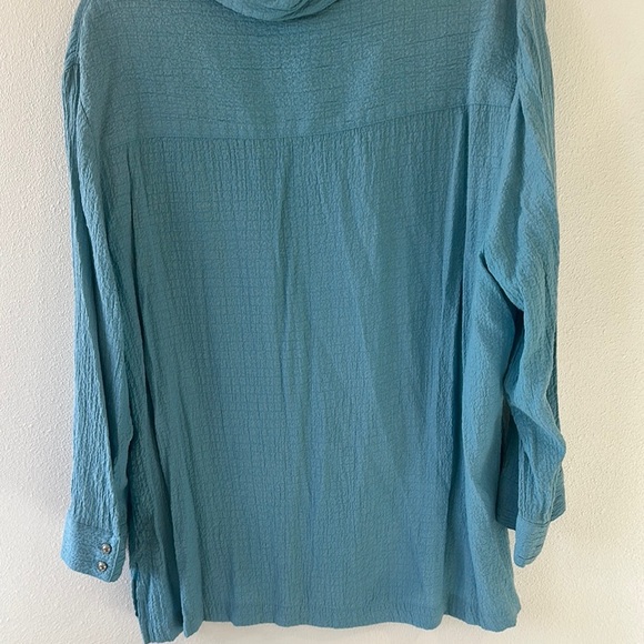 Croft & Barrow Women  Blue Button Down‎ Shirt Size XL - Picture 7 of 10